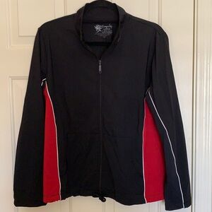 Soma Tranquility black & red workout jacket sz LARGE